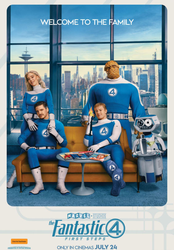 Original title: The Fantastic Four: First Steps Hindi Dubbed Movie Poster (2025)