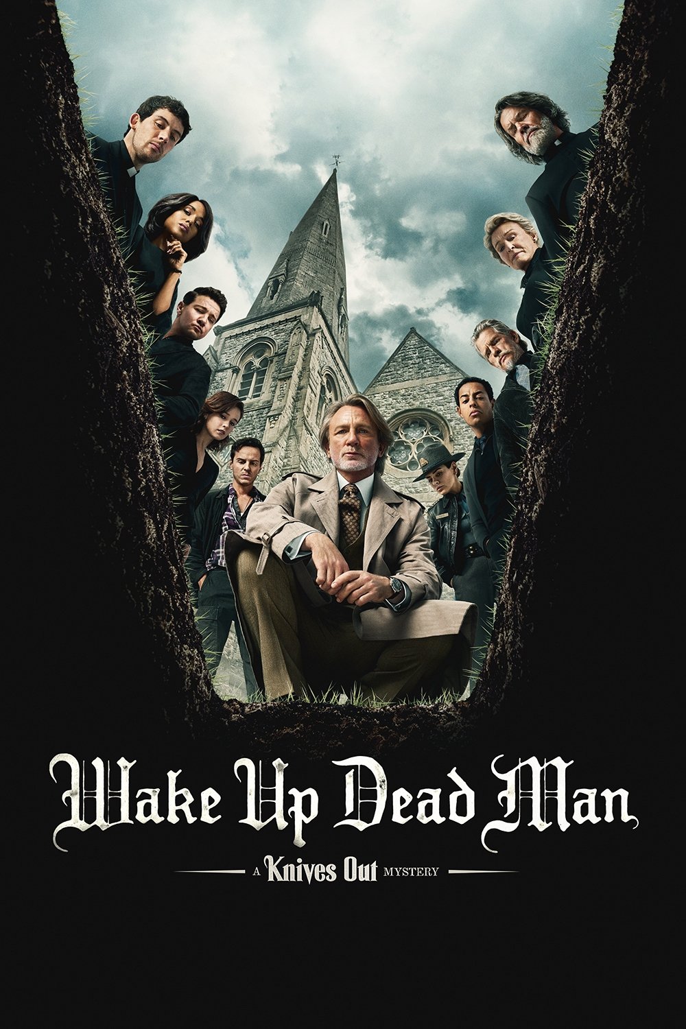 Wake Up Dead Man: A Knives Out Mystery Hindi Dubbed Movie Poster (2025)